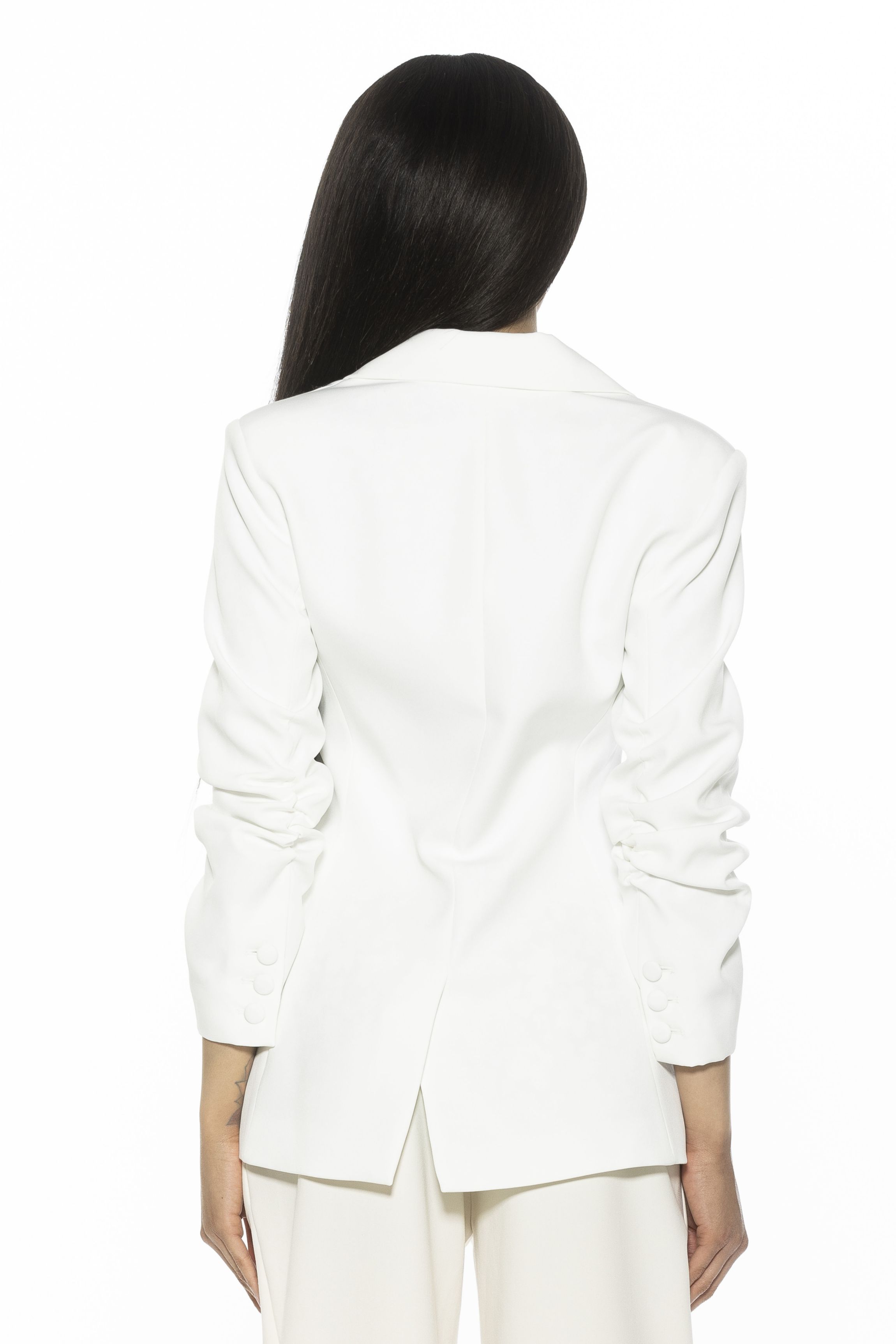 Tau Blazer With Scrunched Sleeve Detail