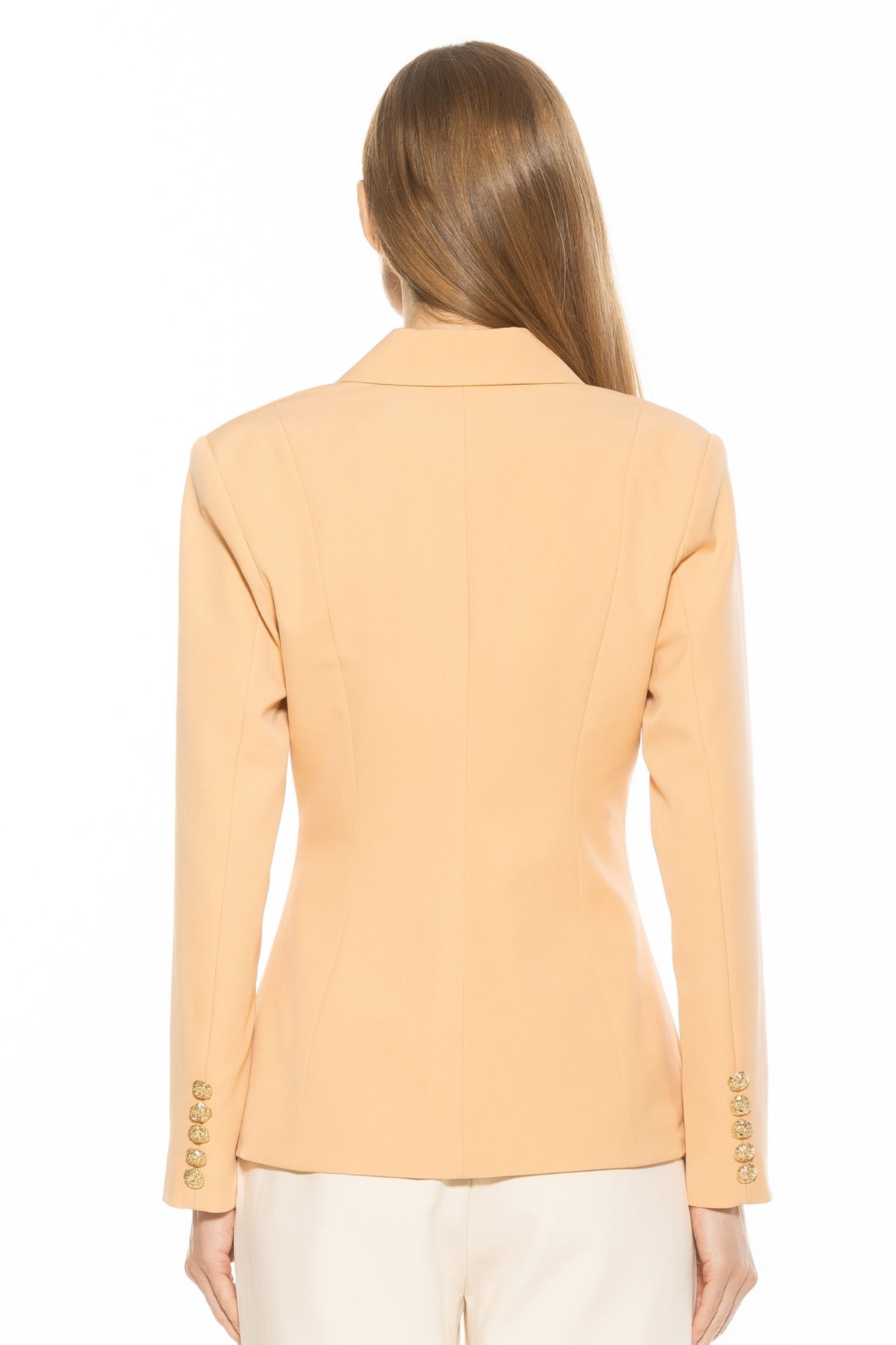 Tansy Draped Soft Strutctured Single Button Blazer