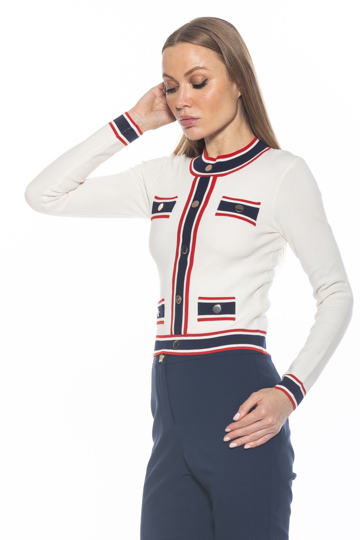 Kiley Knit Button Down Jacket Top