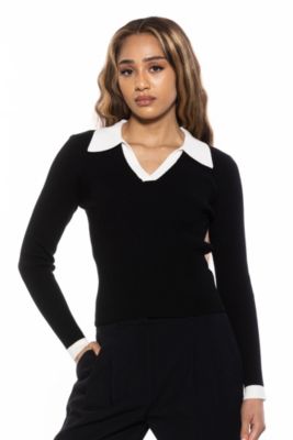 Crsti Collared Knit Top