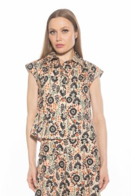 Alexia Admor Women's Juniper Sleeveless Button Down Shirt