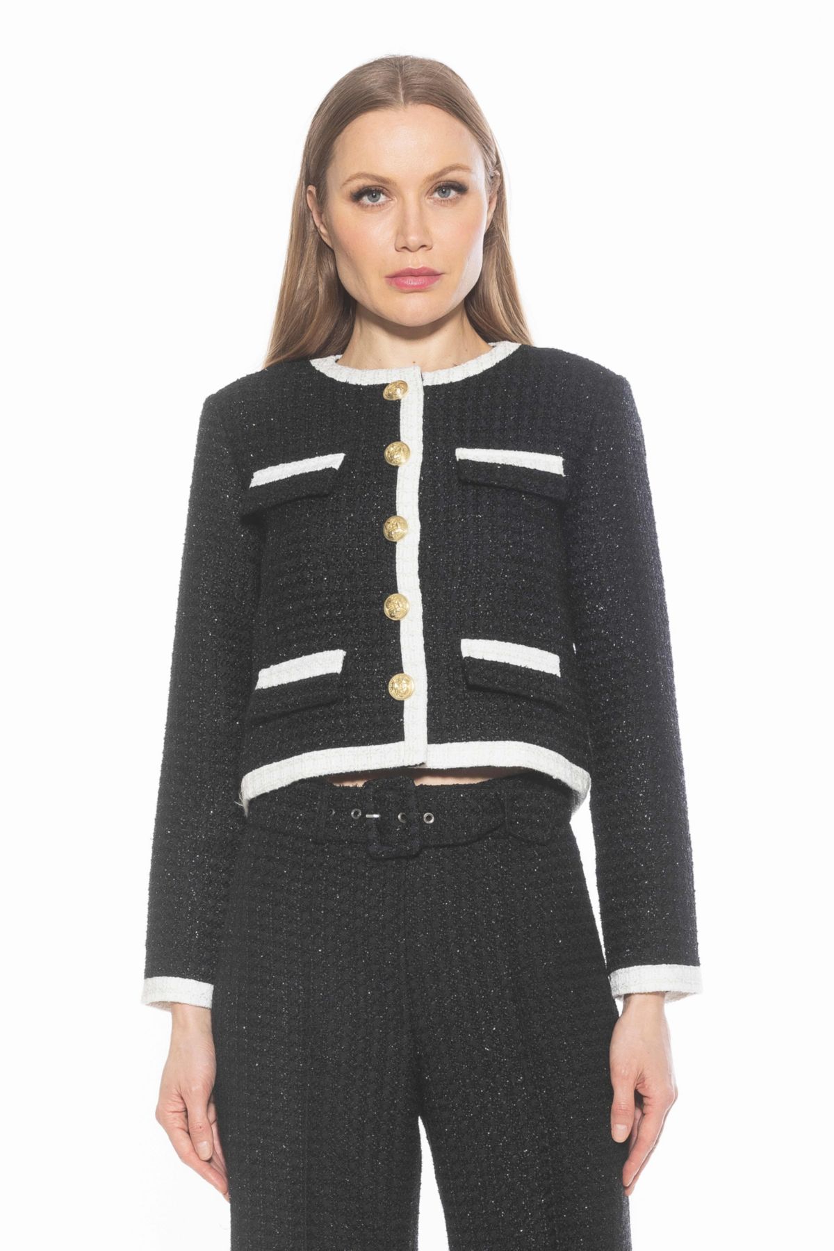 Rose Tweed Crewneck Jacket