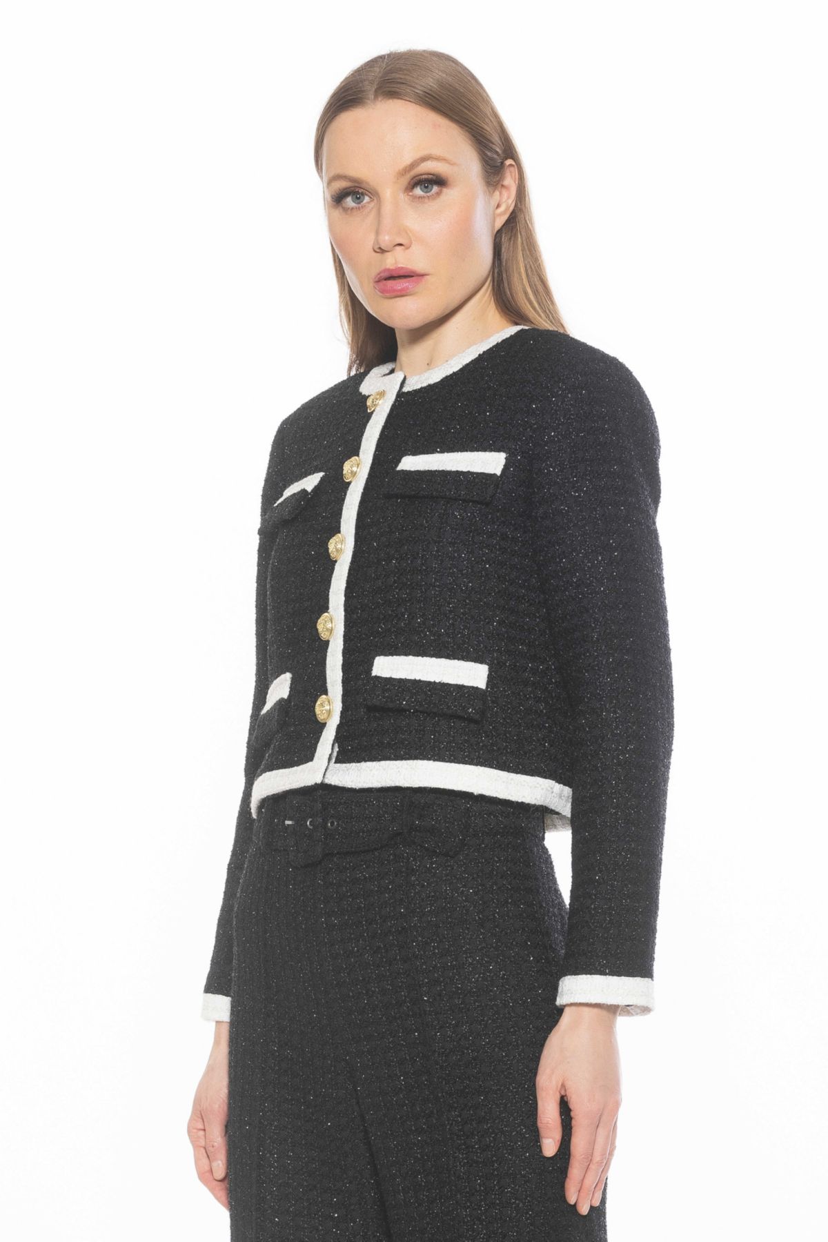 Rose Tweed Crewneck Jacket