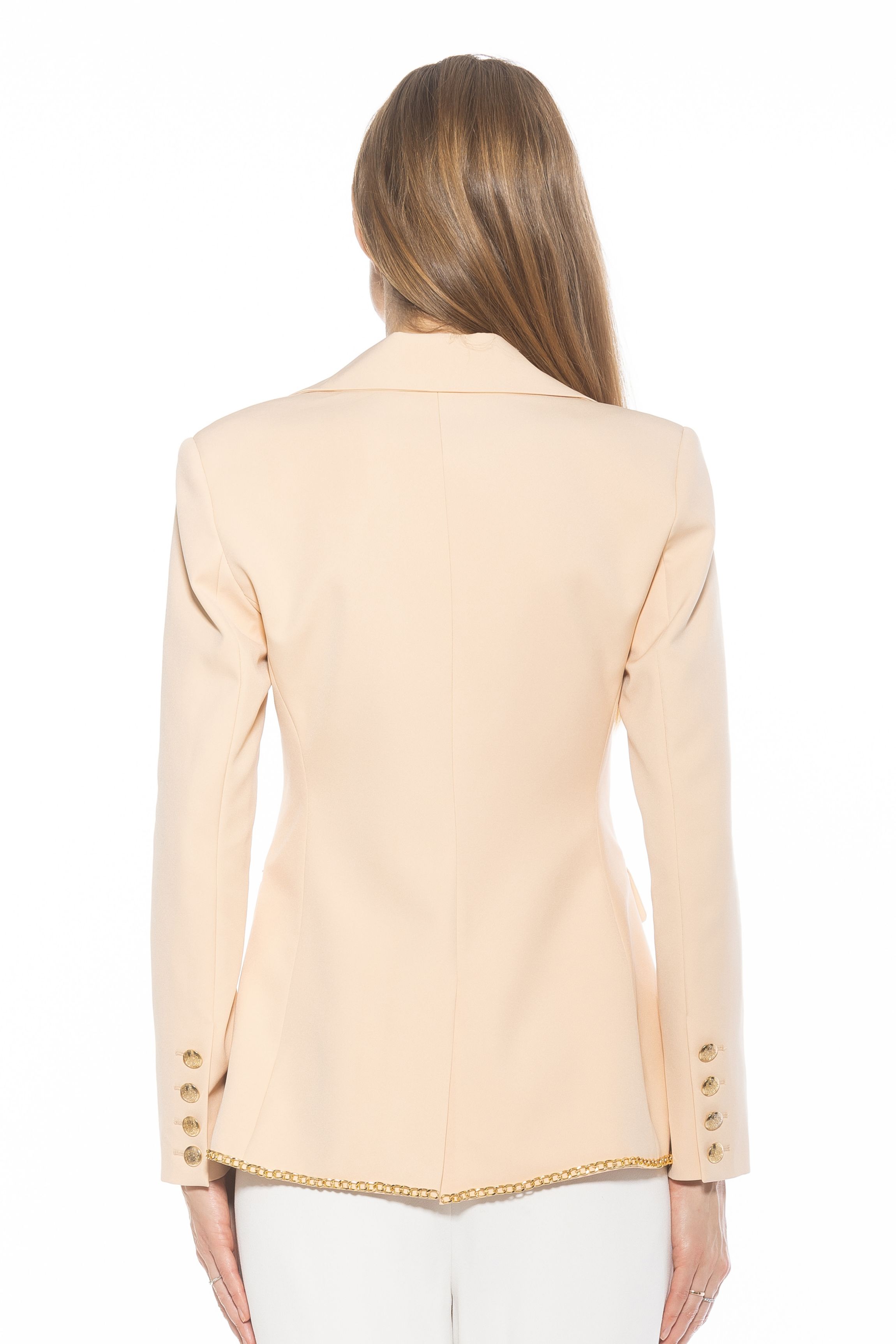 Janet Blazer With Chain Trim Detail
