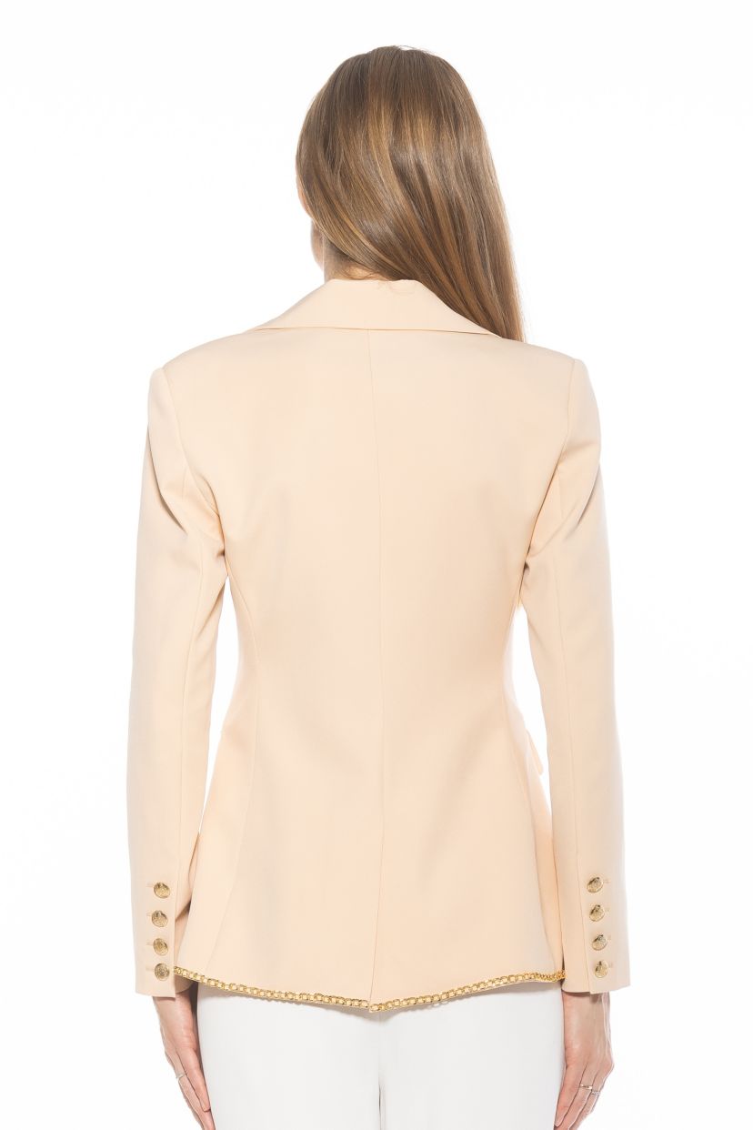 Janet Blazer With Chain Trim Detail