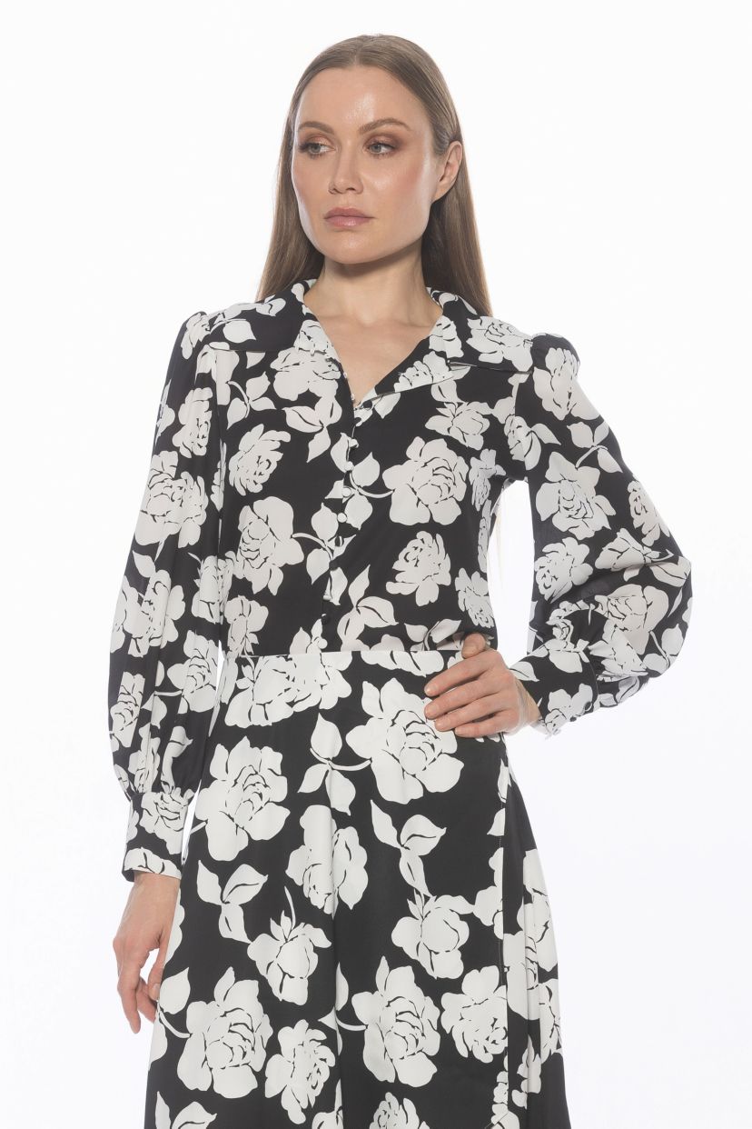 Rah Blouson Sleeves Button Down Blouse