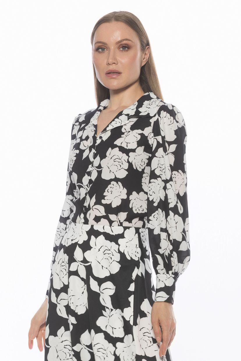 Rah Blouson Sleeves Button Down Blouse