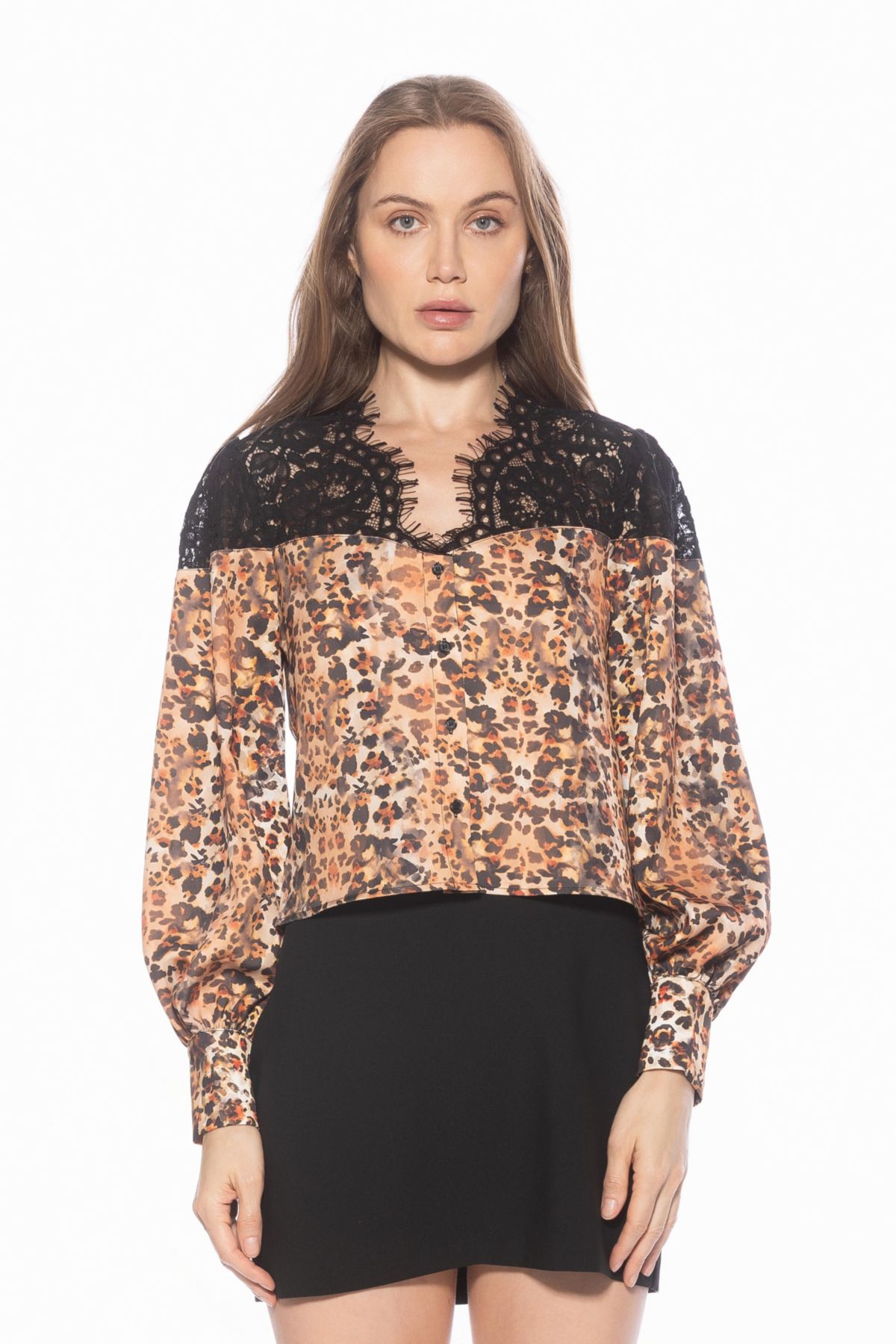 Bryne Lace Appique Silky Top