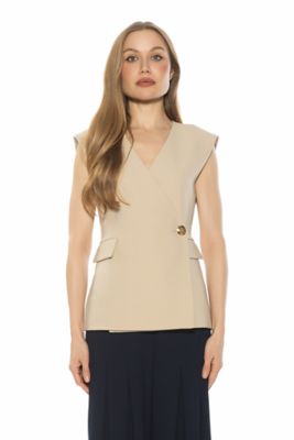 Alexia Admor Women's Pia Sleeveless Vest Jacket, 14