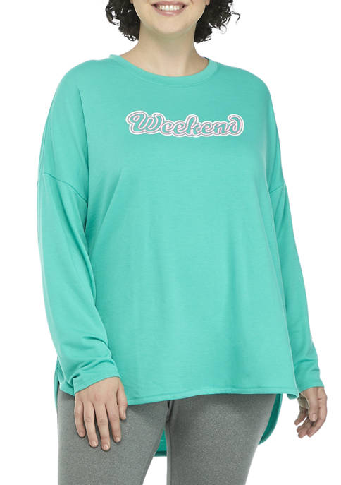 Plus Size Long Sleeve Graphic T-Shirt 