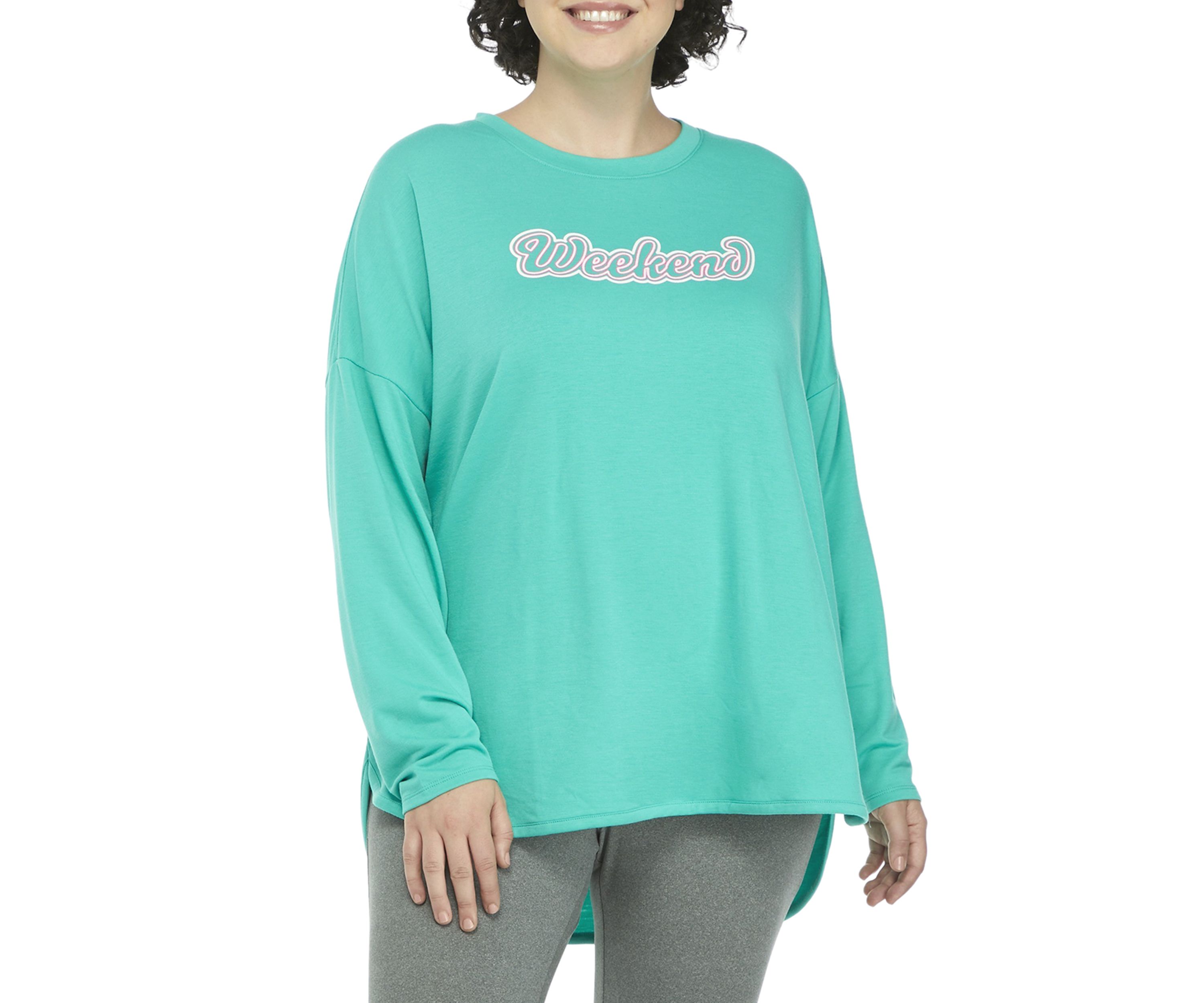 Plus Size Long Sleeve Graphic T-Shirt 