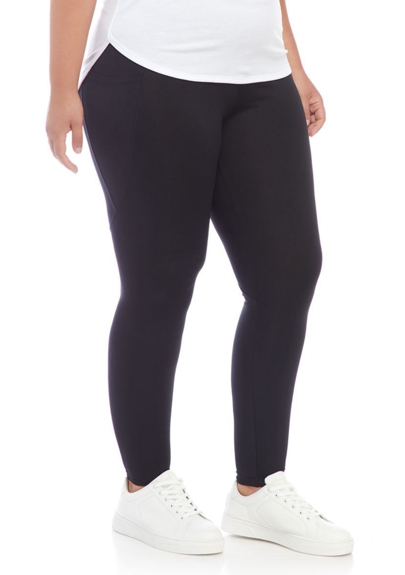 Plus Size Solid Leggings