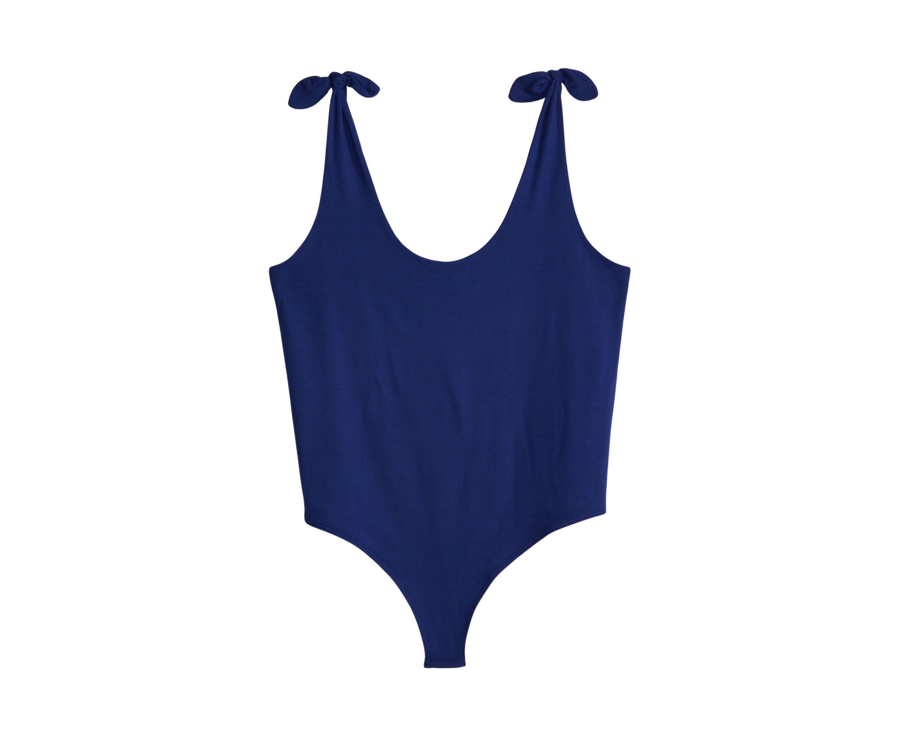 Plus Size Tie Strap Tank Bodysuit 