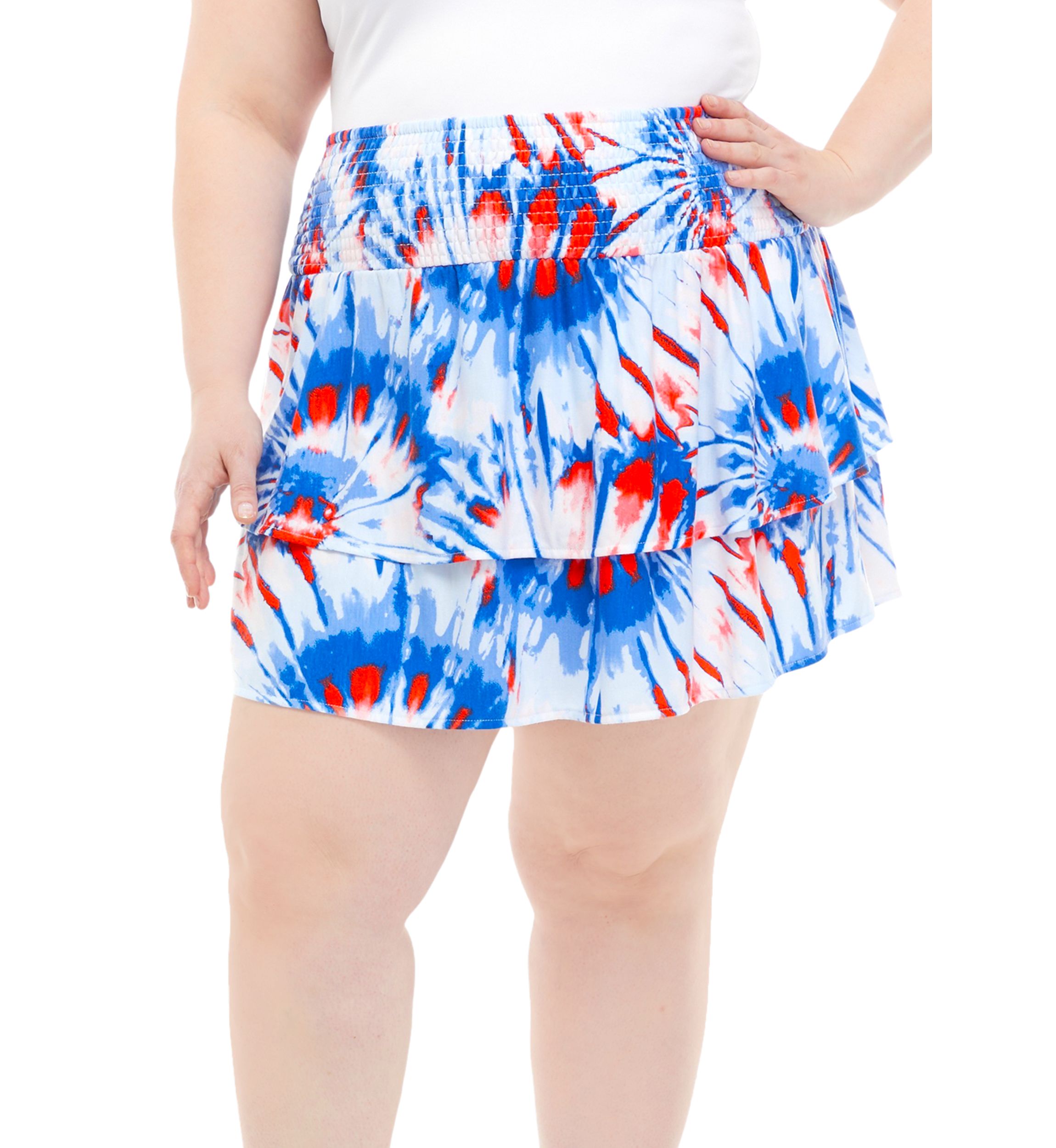 	  Plus Size Baby Terry Ruffle Skirt 