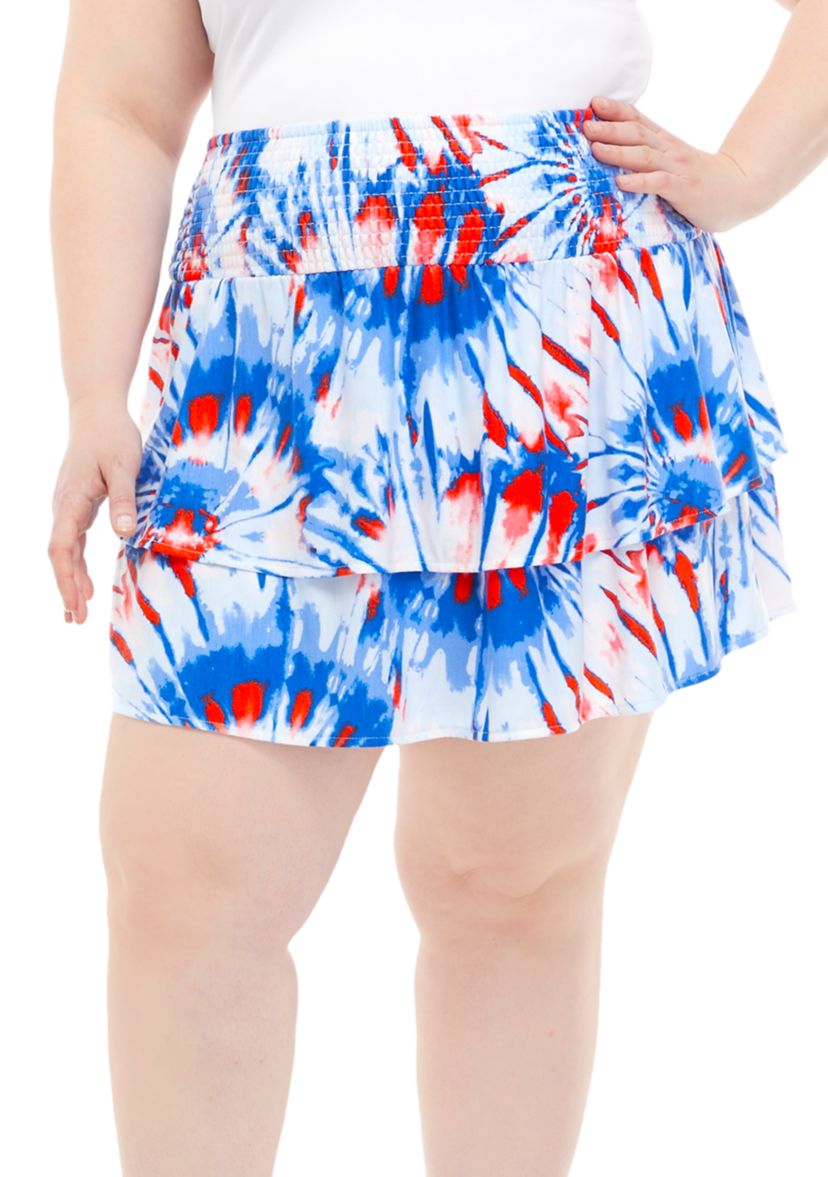 	  Plus Size Baby Terry Ruffle Skirt 