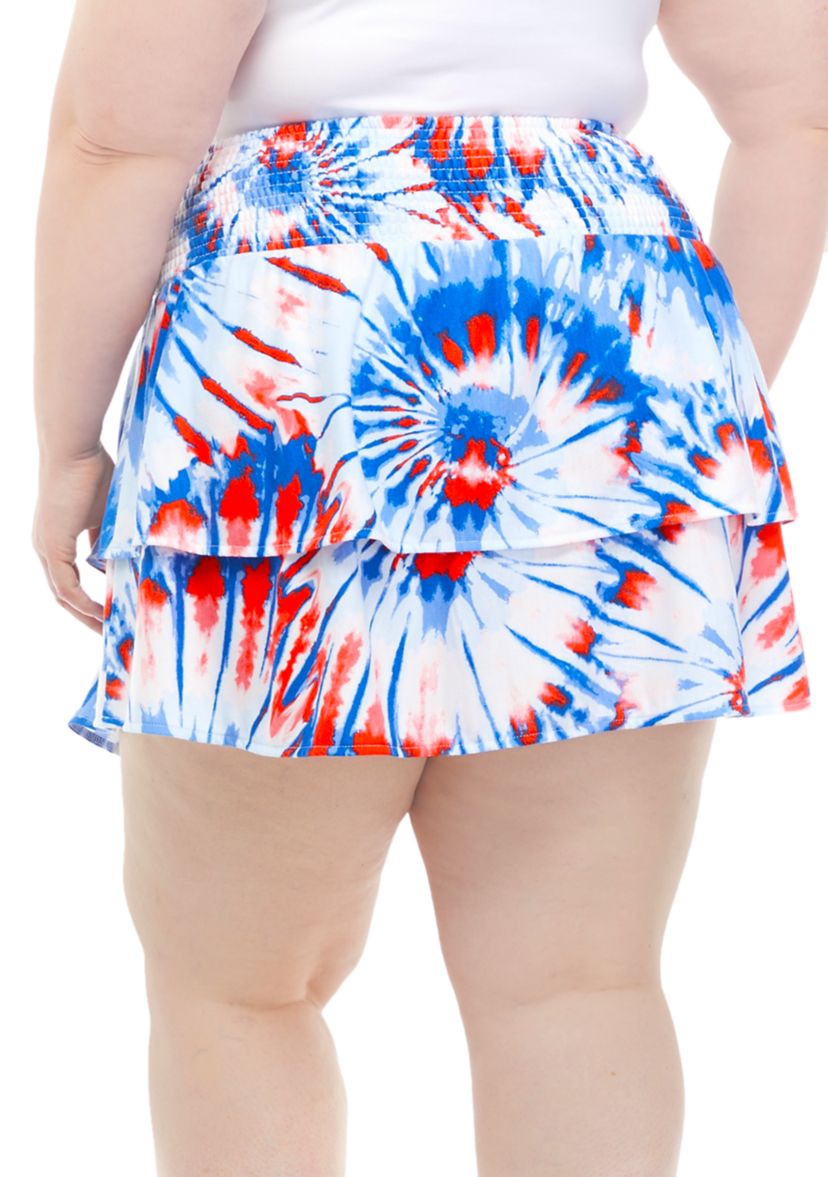 	  Plus Size Baby Terry Ruffle Skirt 