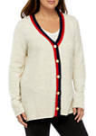 Womens Long Sleeve Button Front Cardigan
