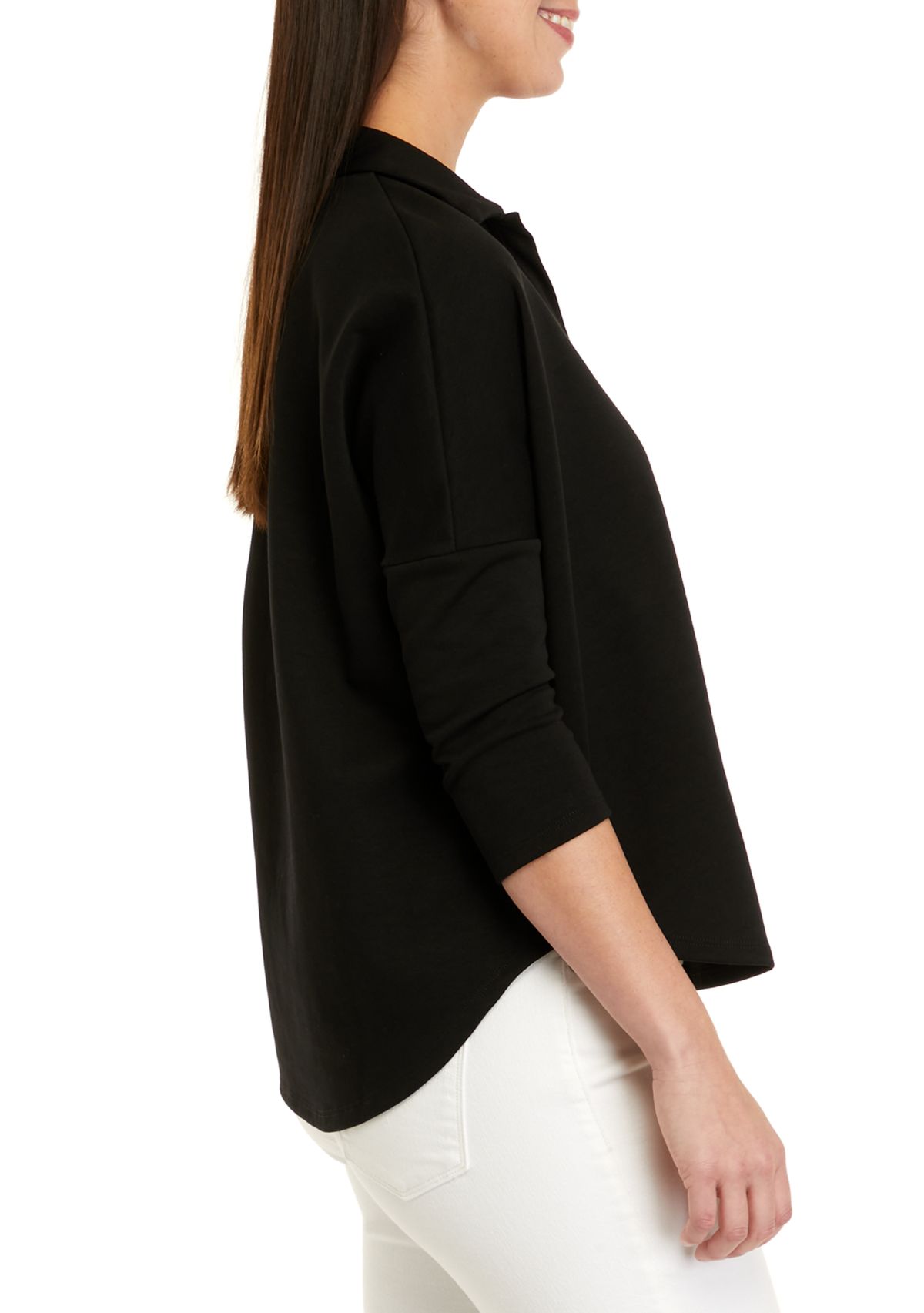 Womens 3/4 Sleeve Swing Polo Shirt