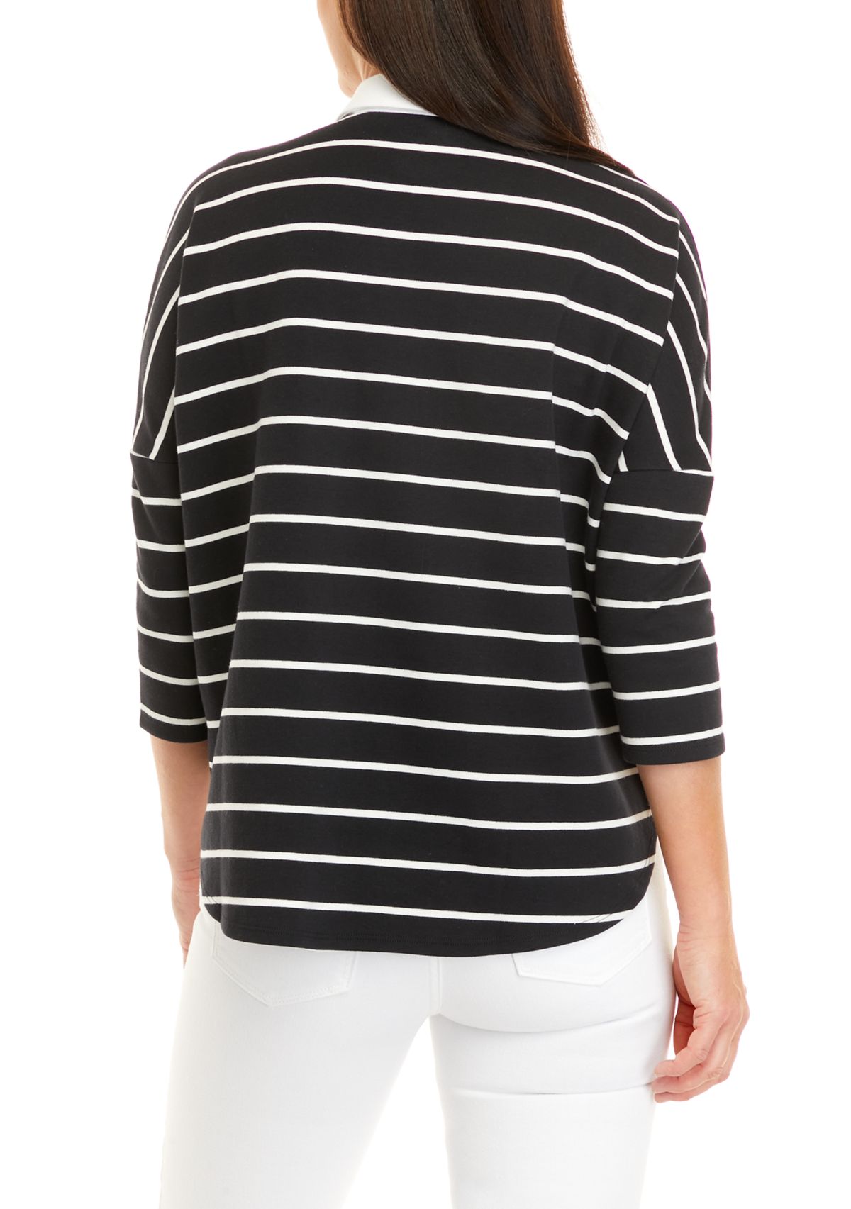 Womens 3/4 Sleeve Swing Polo Shirt