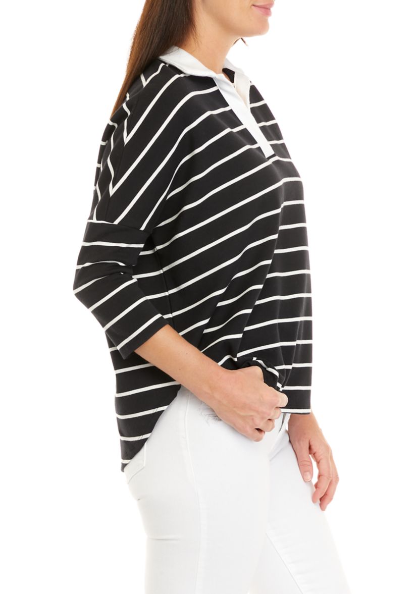 Womens 3/4 Sleeve Swing Polo Shirt
