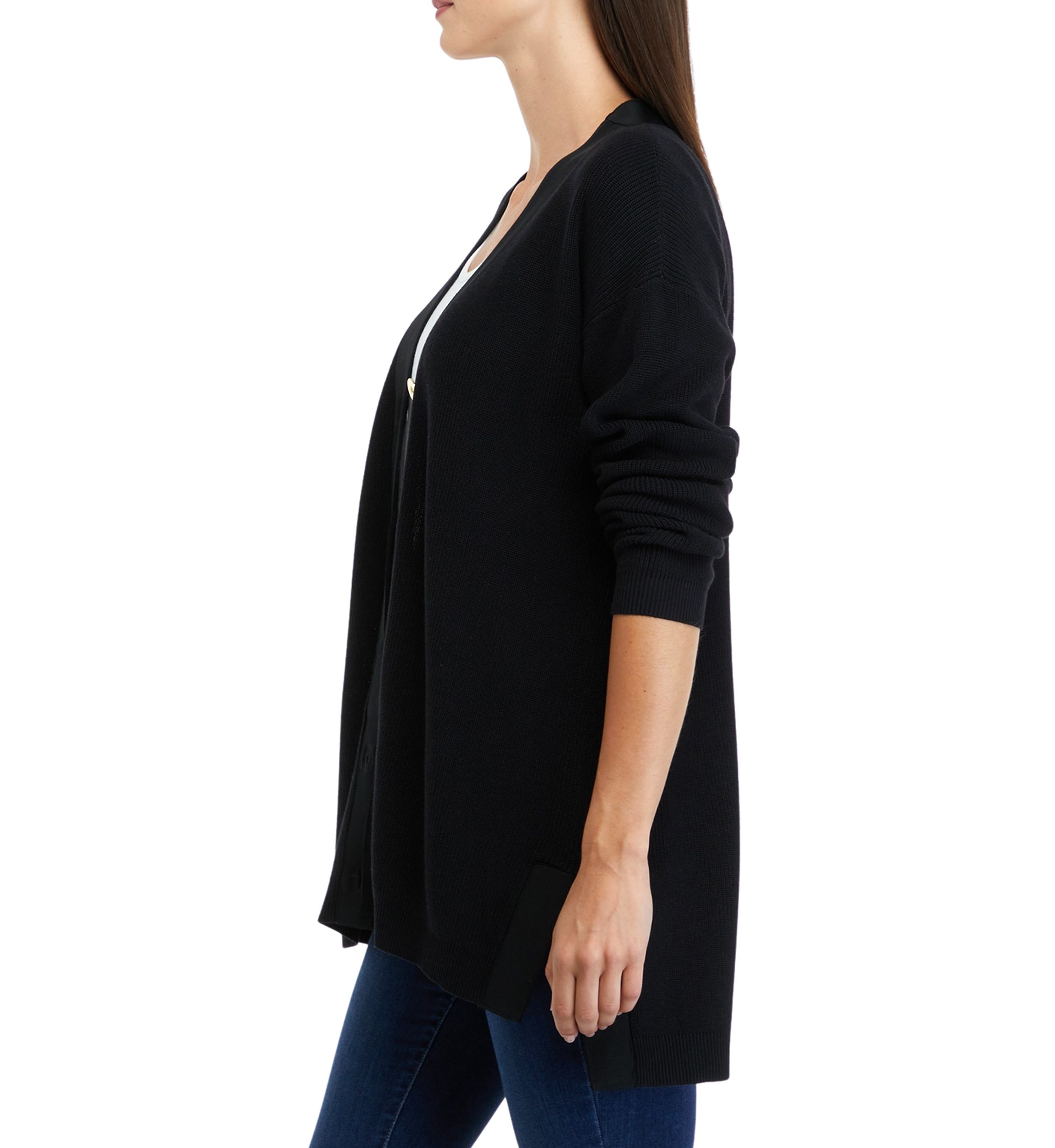 Womens Long Sleeve Button Front Cardigan 