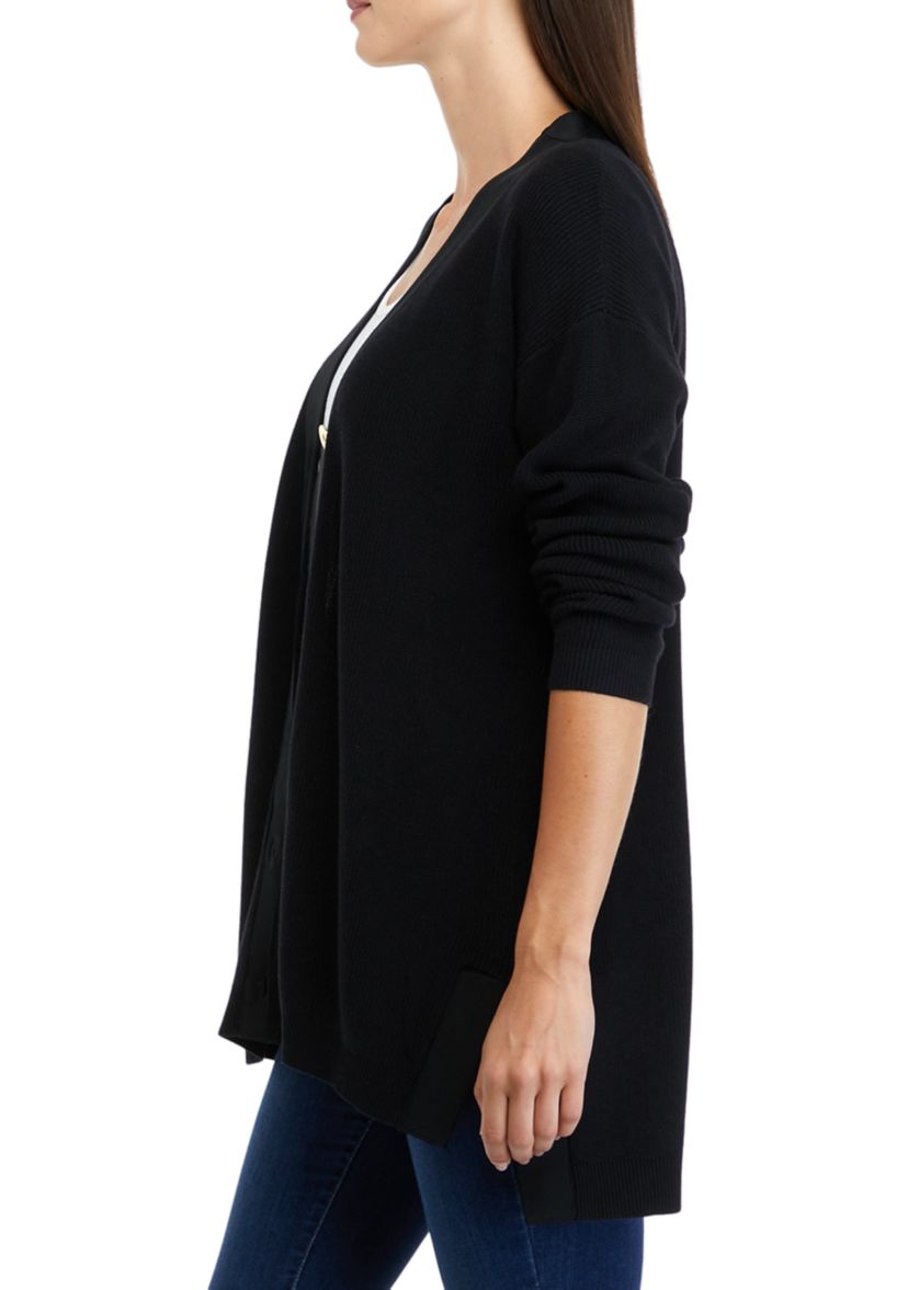 Womens Long Sleeve Button Front Cardigan 