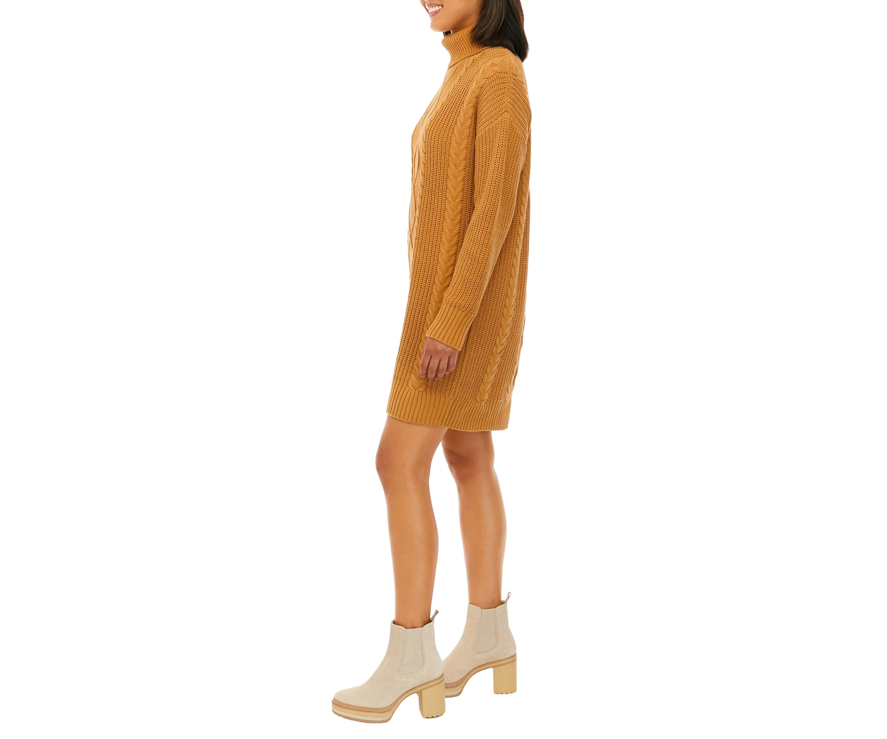 Womens Turtleneck Sweater Dress