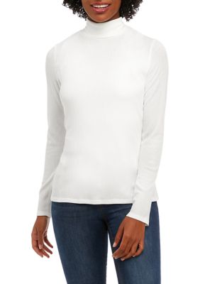 Crown Ivy Women s Long Sleeve Ribbed Turtleneck Top belk