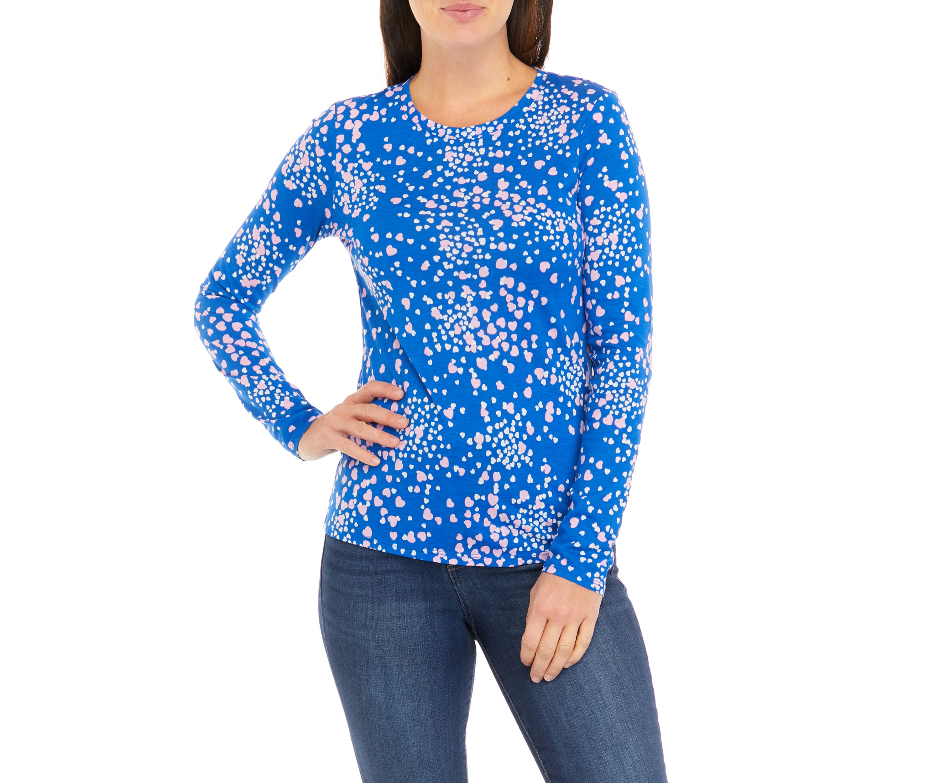Womens Long Sleeve Printed T-Shirt