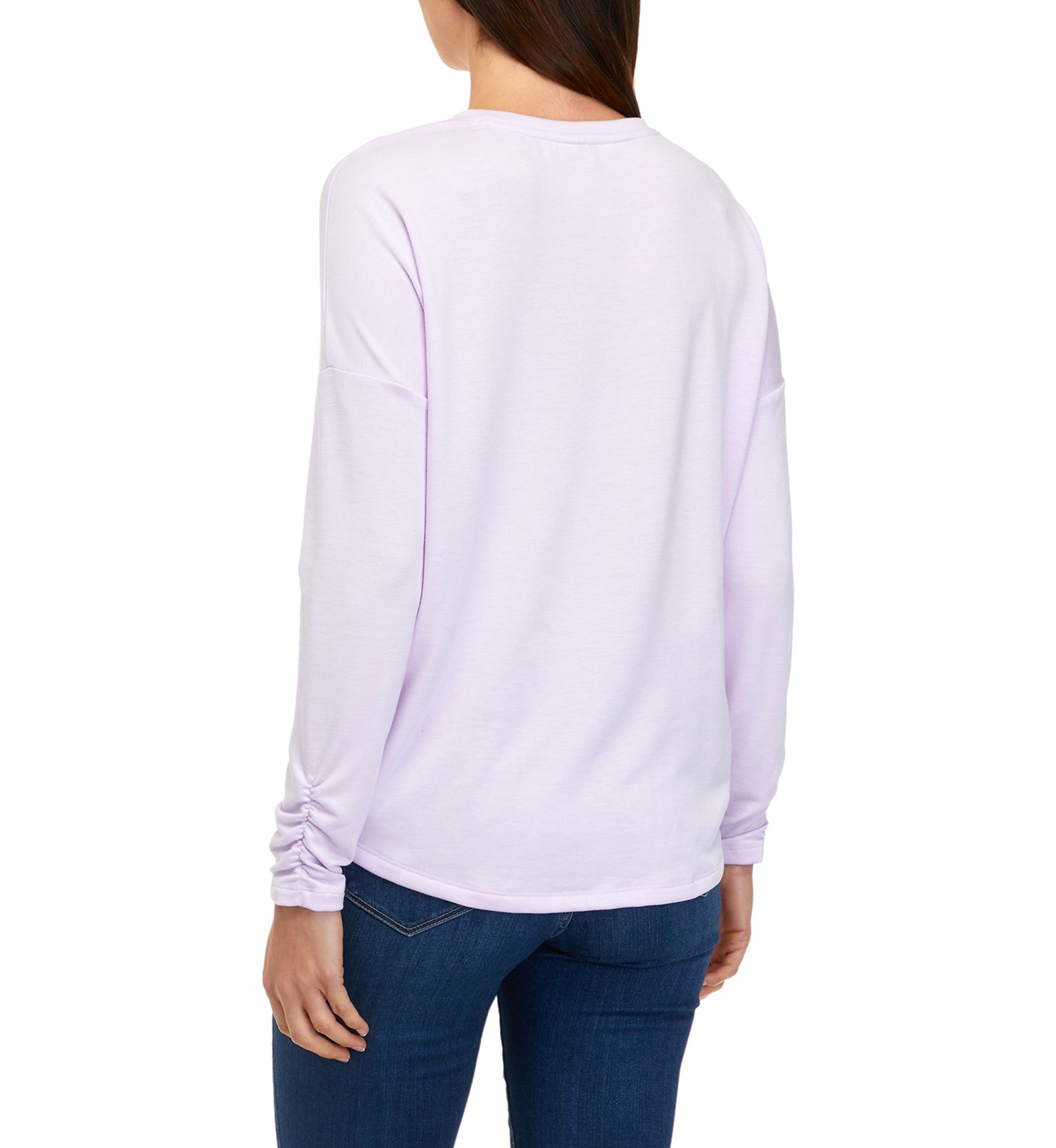Womens Long Sleeve Terry Solid T-Shirt