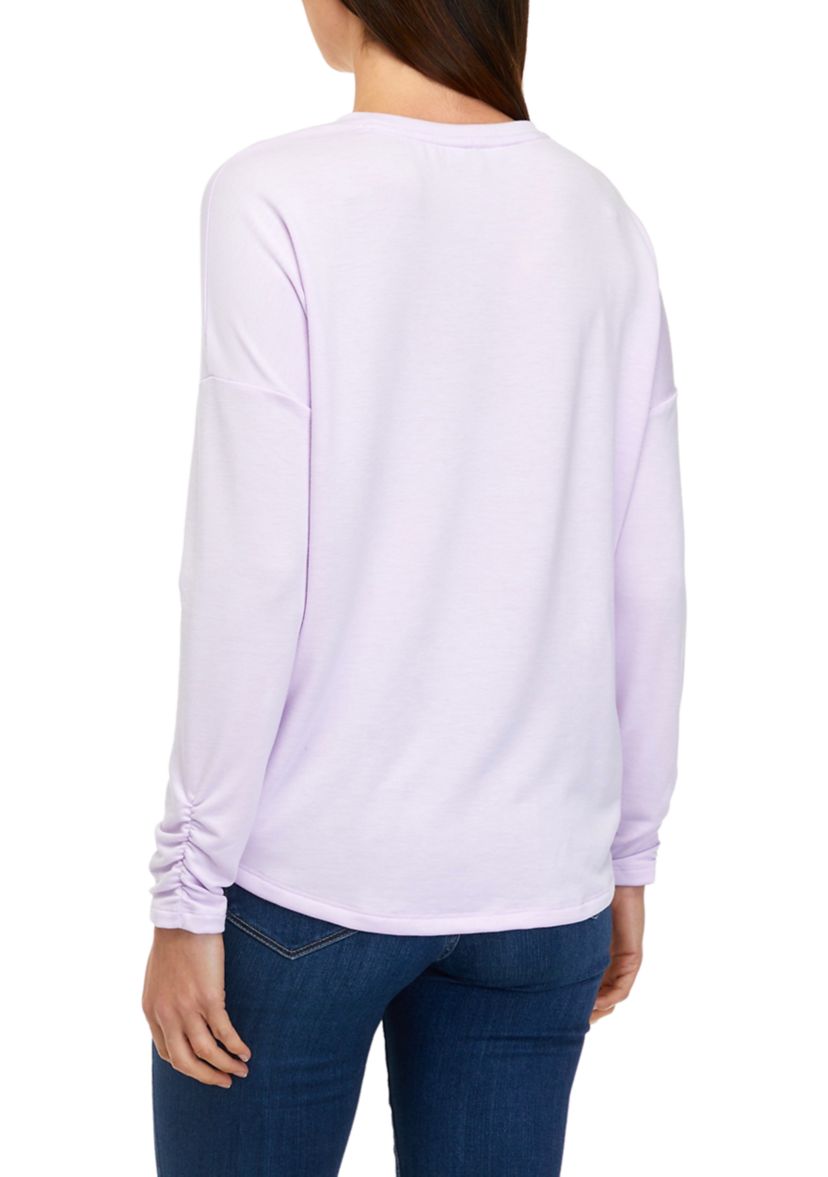 Womens Long Sleeve Terry Solid T-Shirt