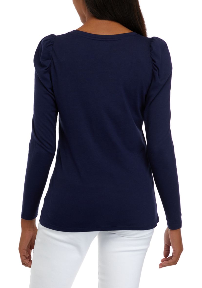 Womens Long Puff Sleeve T-Shirt 