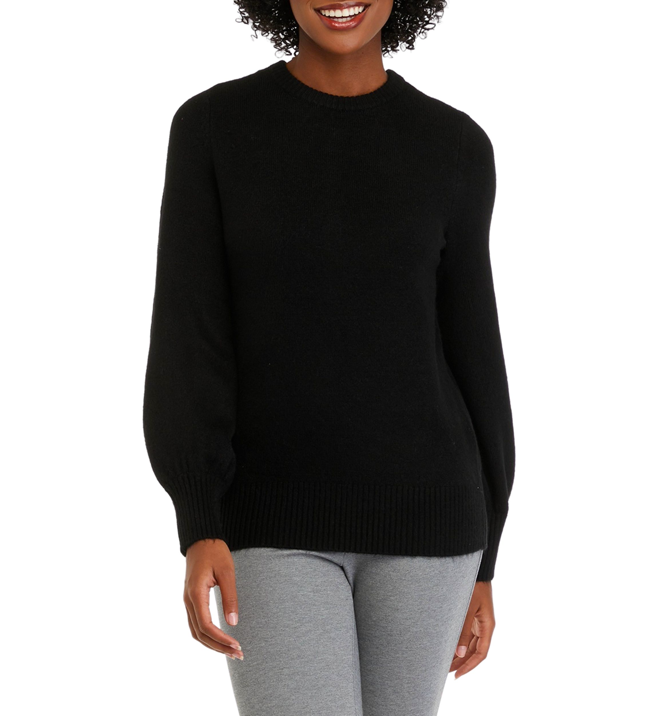 Womens Long Sleeve Jewel Button Back Sweater