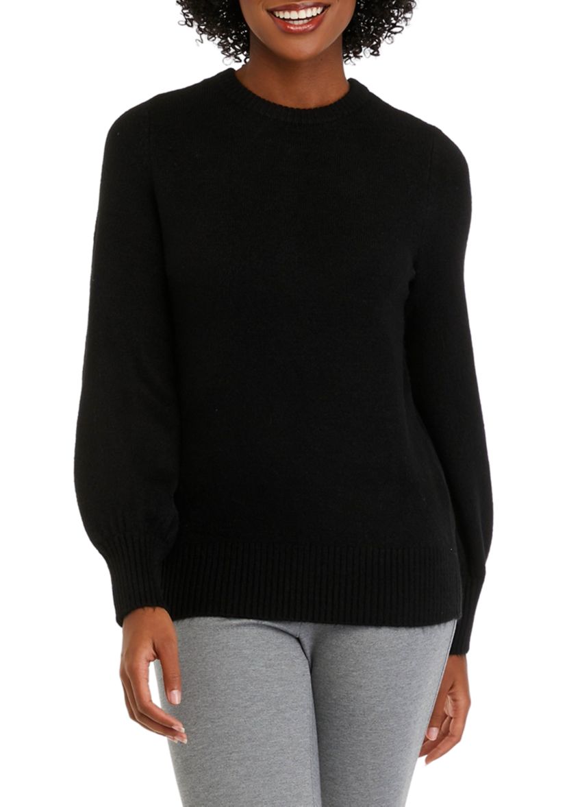 Womens Long Sleeve Jewel Button Back Sweater