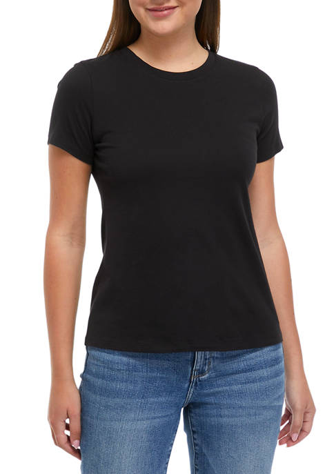 Crown & Ivy™ Womens Solid Short Sleeve T-Shirt
