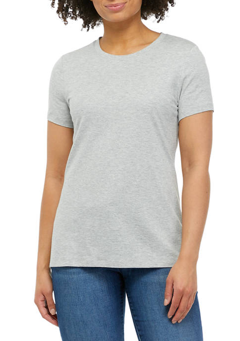 Crown & Ivy™ Womens Solid Short Sleeve T-Shirt