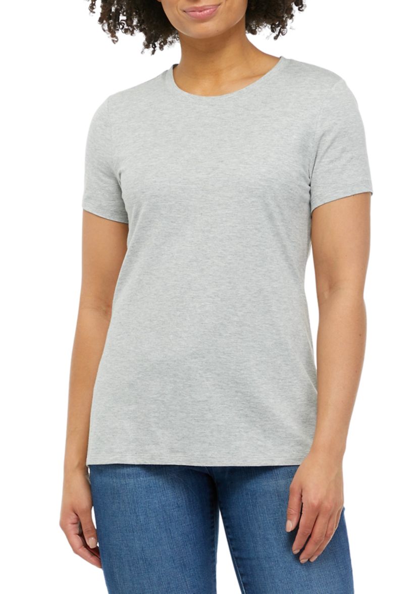 Womens Solid Short Sleeve T-Shirt