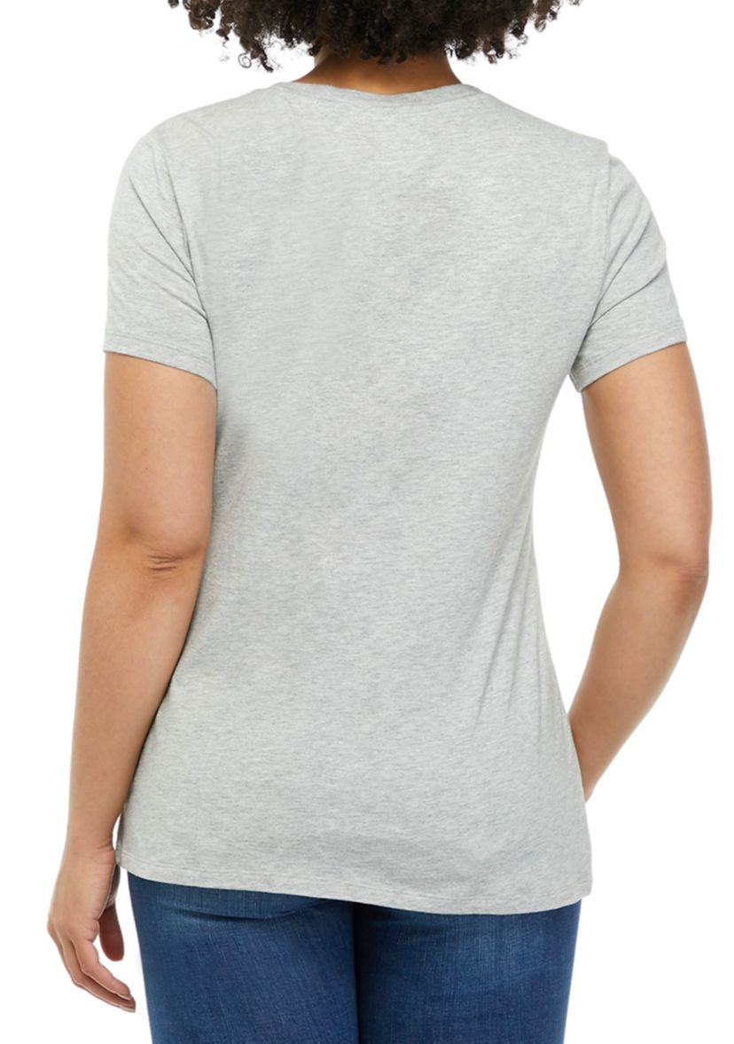 Womens Solid Short Sleeve T-Shirt