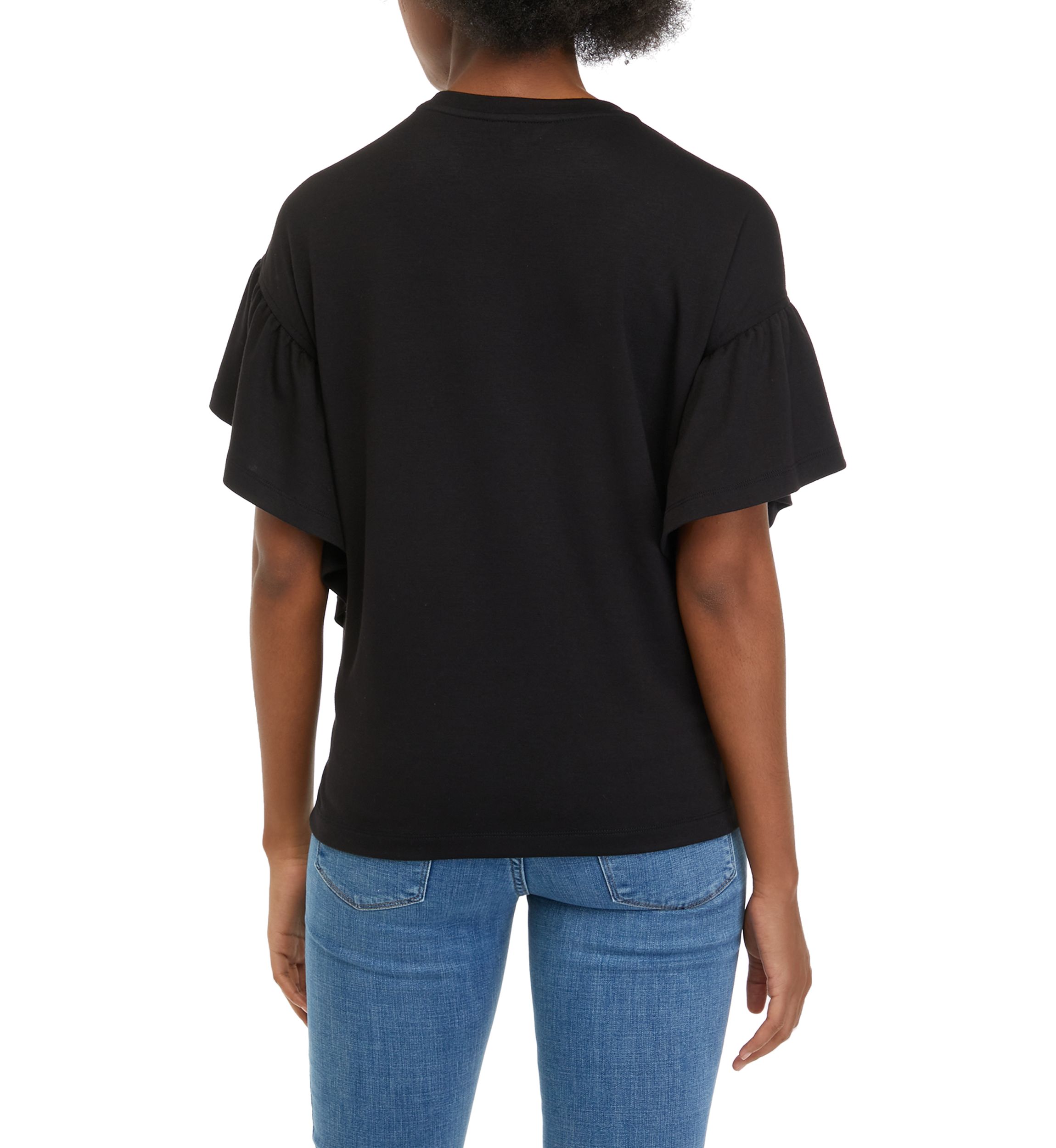 Womens Flutter Sleeve Top