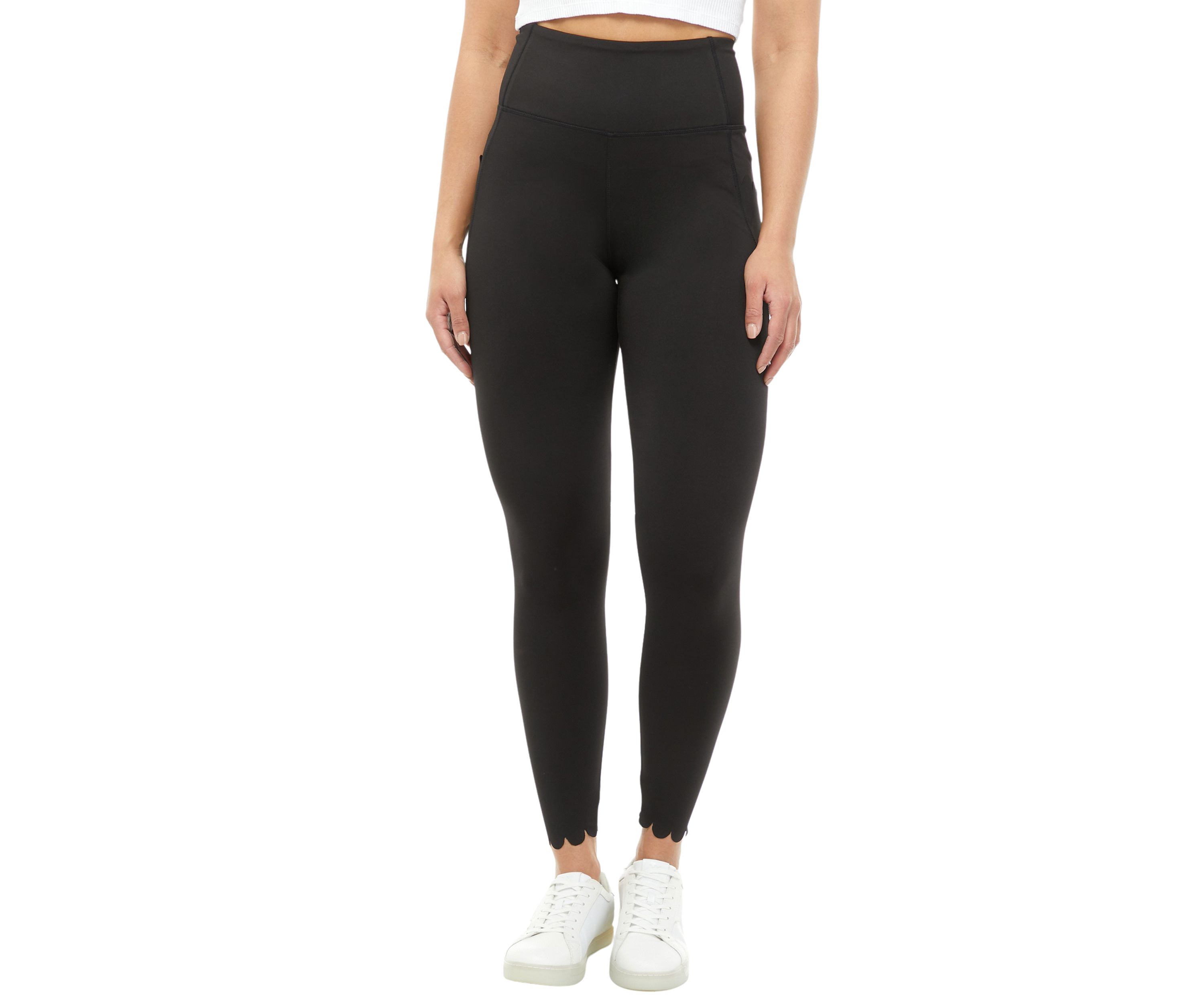 Womens Scalloped Pocket Leggings