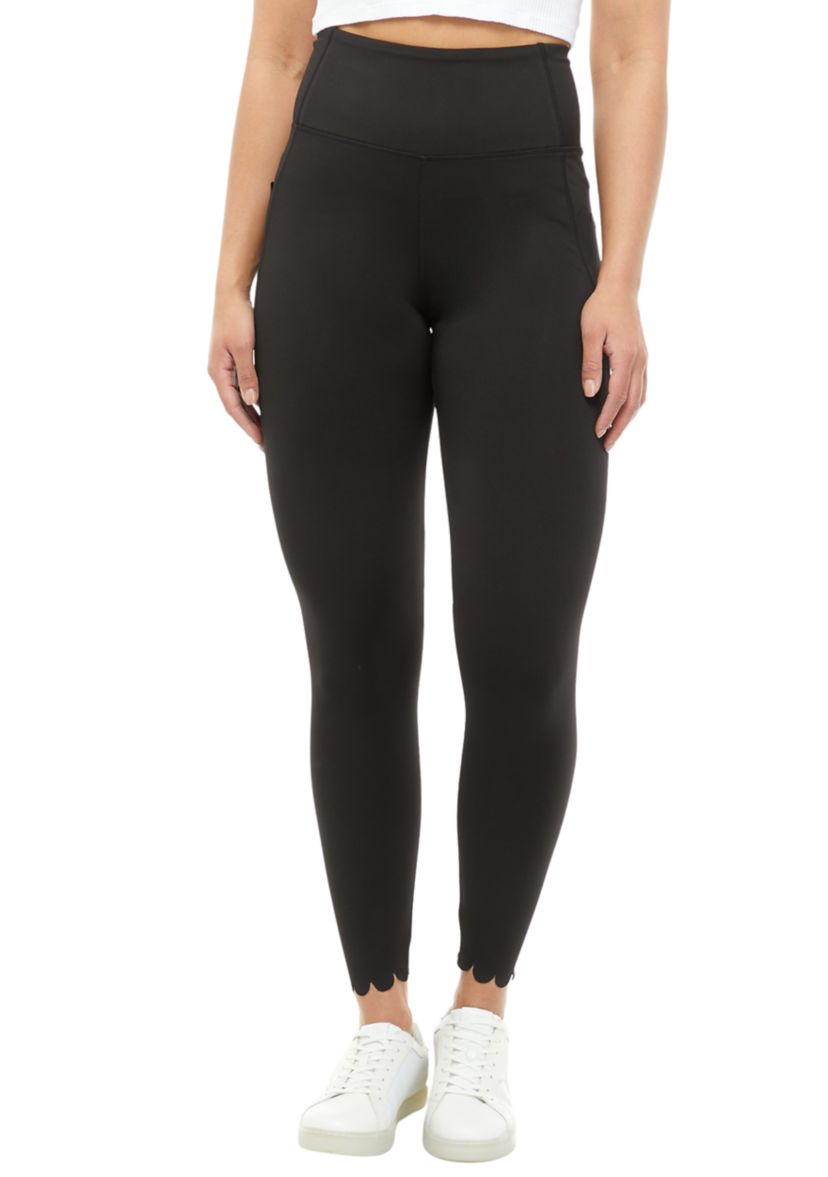 Womens Scalloped Pocket Leggings