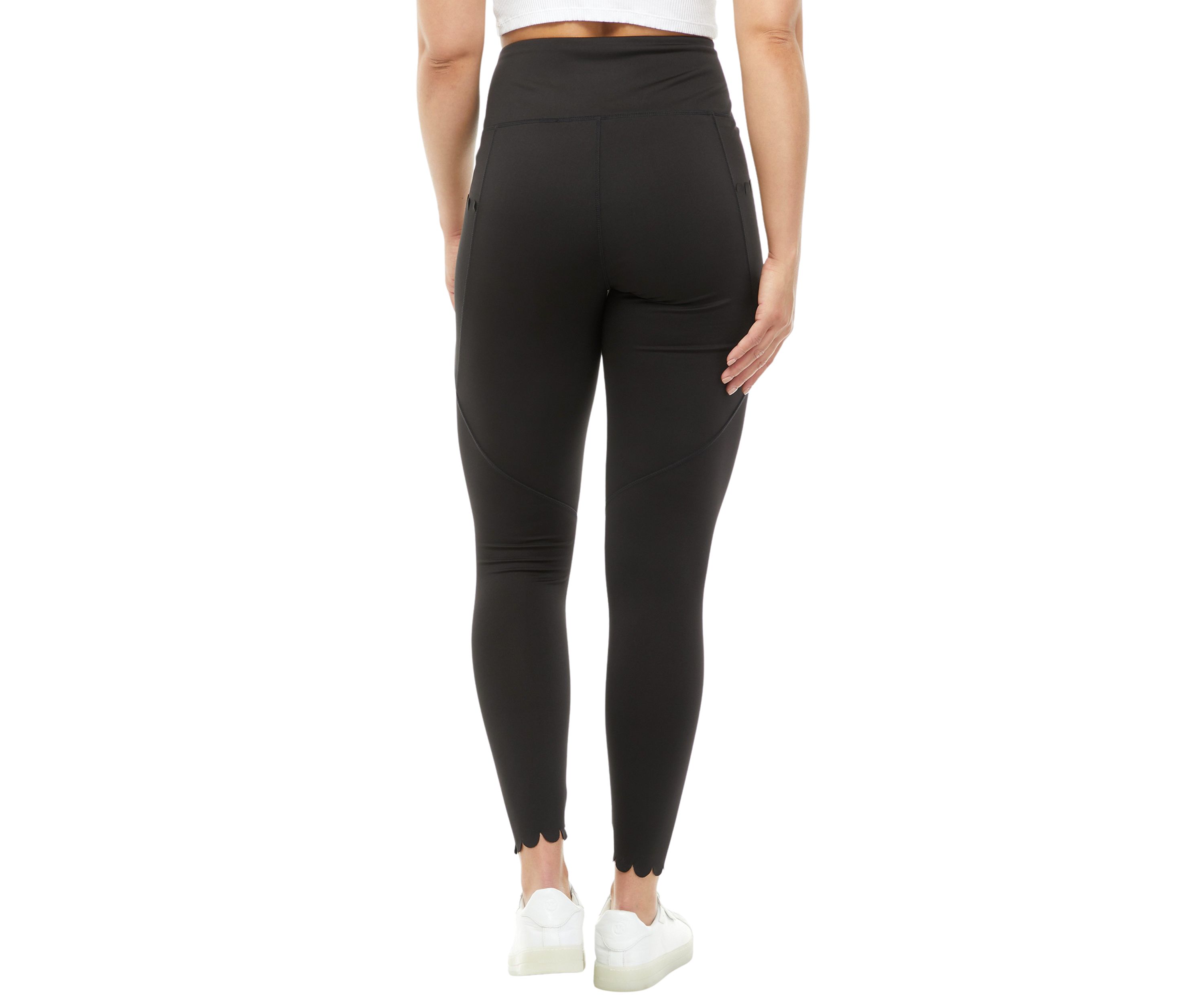 Womens Scalloped Pocket Leggings