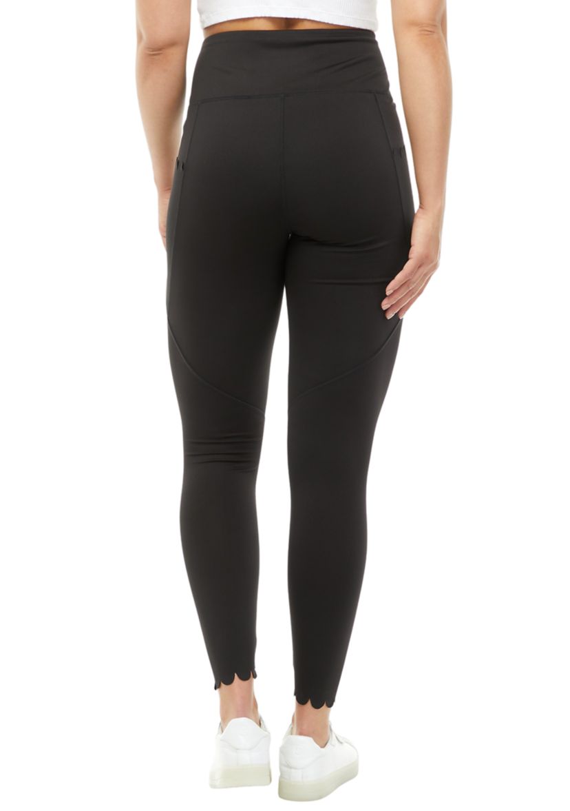 Womens Scalloped Pocket Leggings