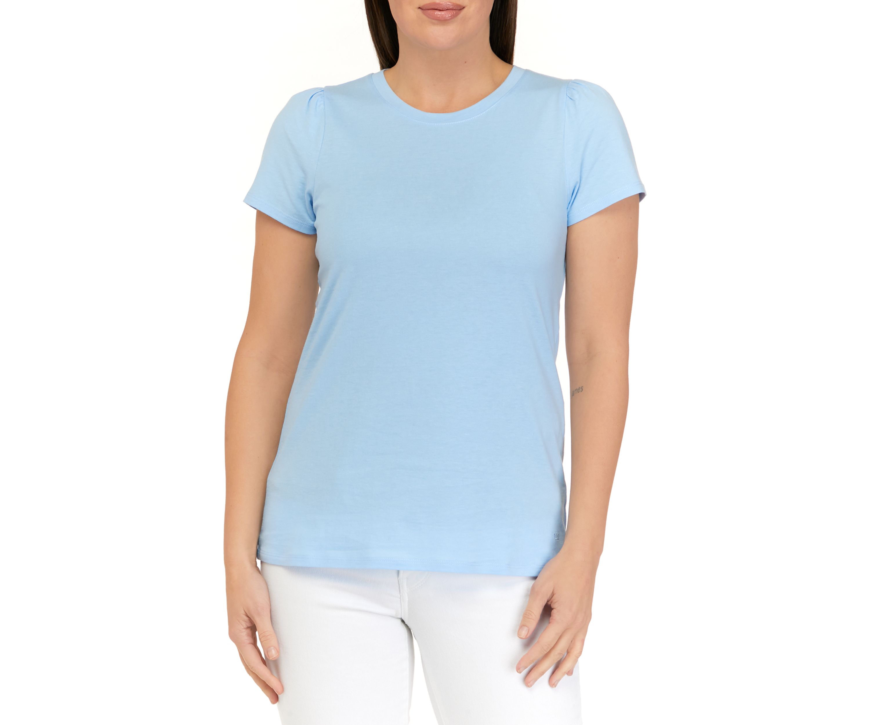 Womens Short Puff Sleeve T-Shirt