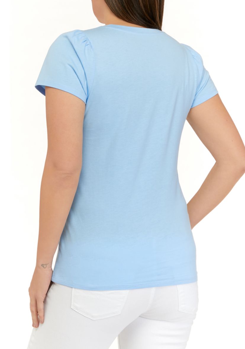 Womens Short Puff Sleeve T-Shirt
