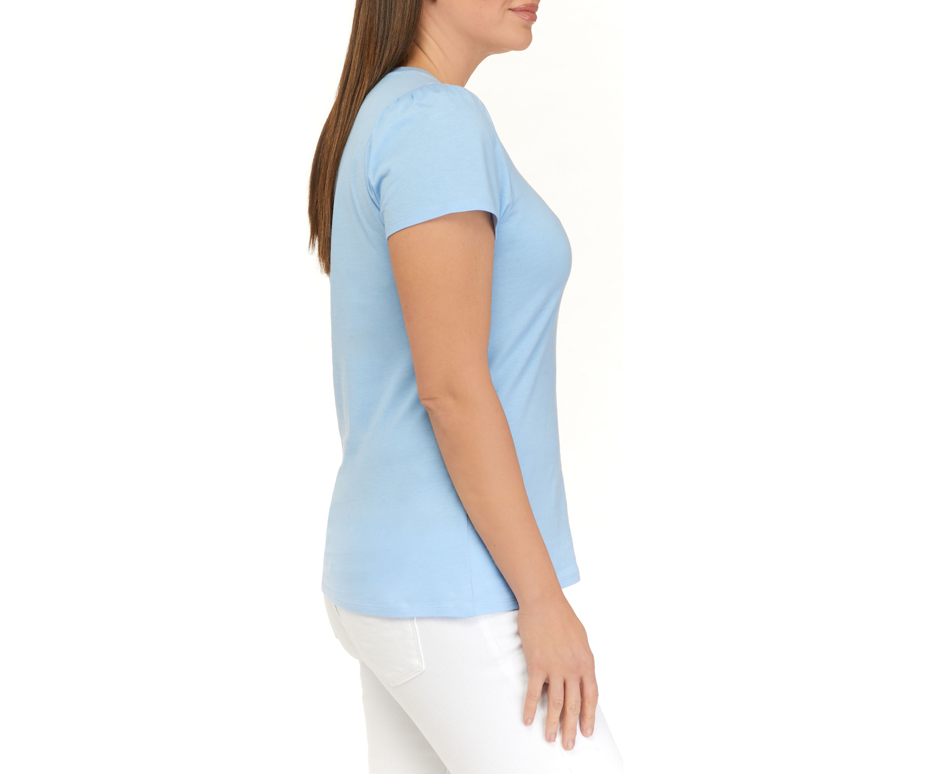 Womens Short Puff Sleeve T-Shirt