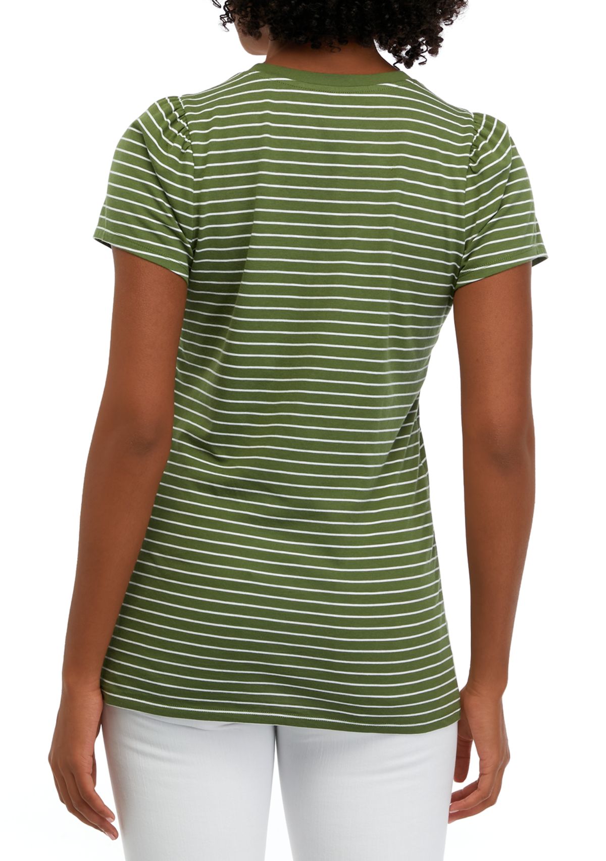 Womens Short Sleeve Striped T-Shirt 