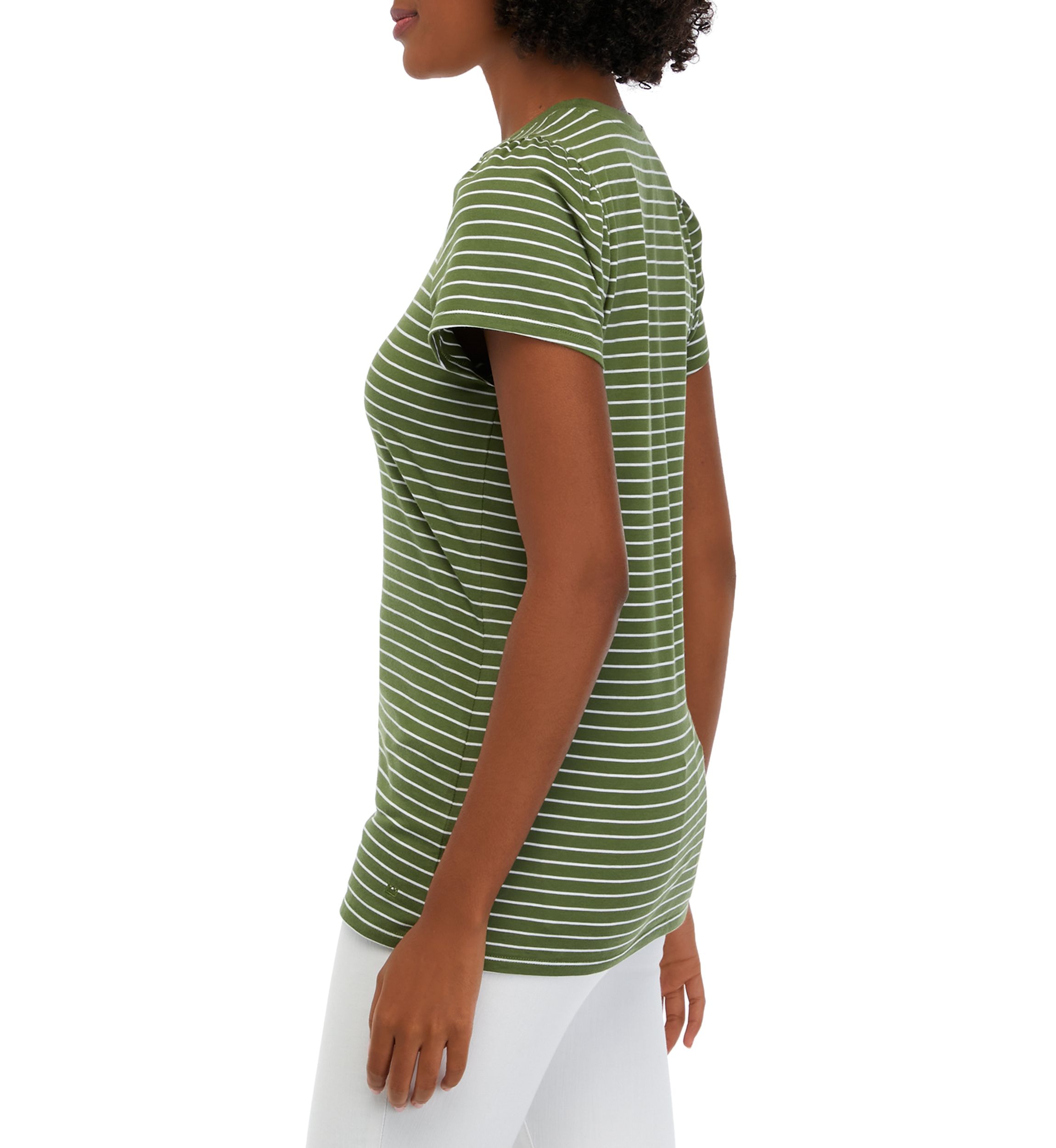 Womens Short Sleeve Striped T-Shirt 