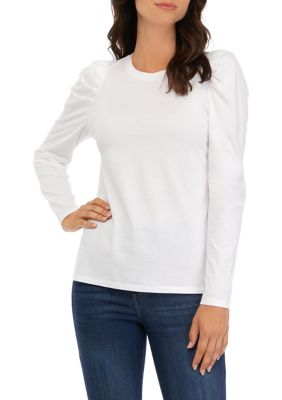 Womens Pleated Shoulder T-Shirt