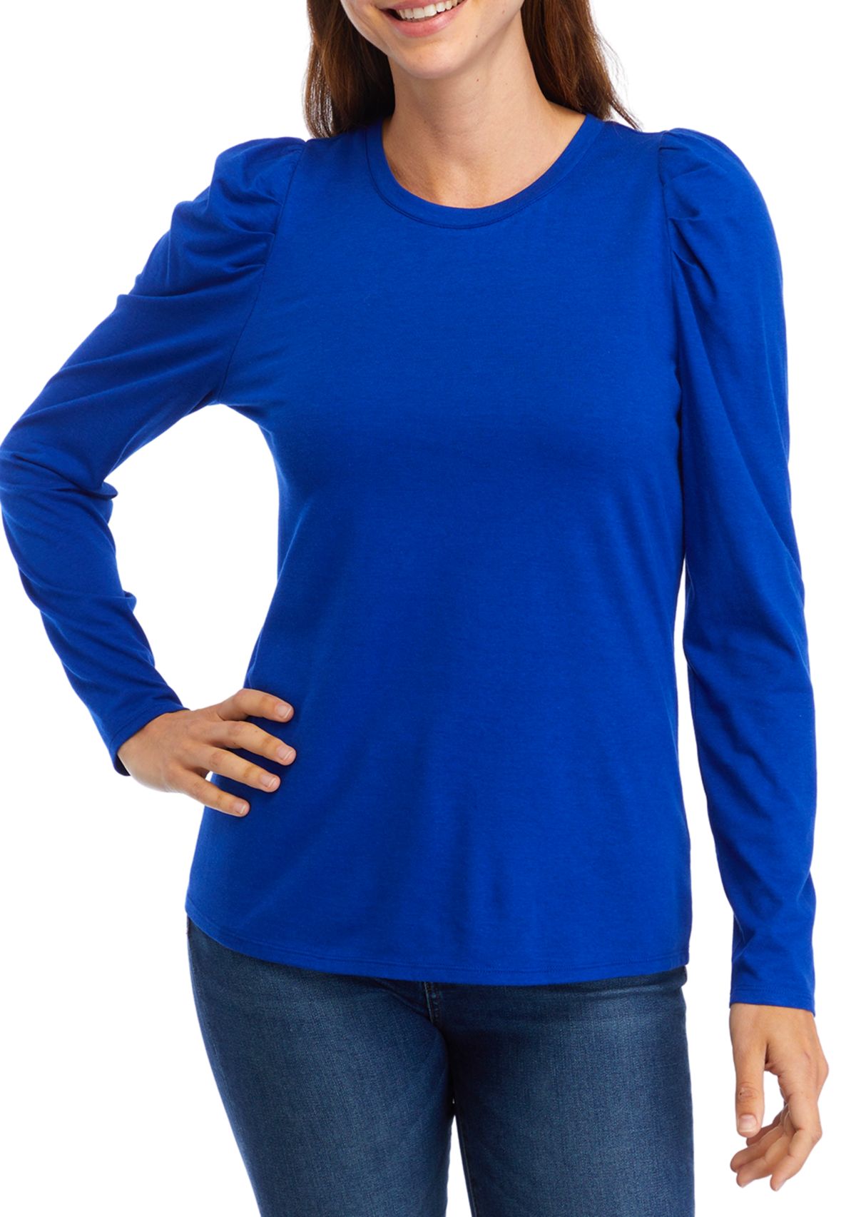 Womens Pleated Shoulder T-Shirt